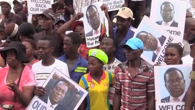 Zimbabwe, Mnangagwa rientra ad Harare