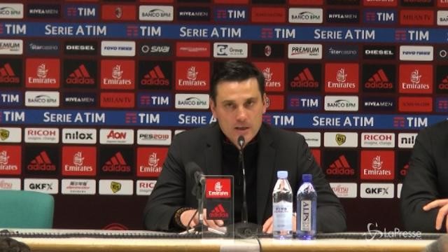 Calcio Milan, Montella: “Ottima partita, ci serve un po’ di serenità”