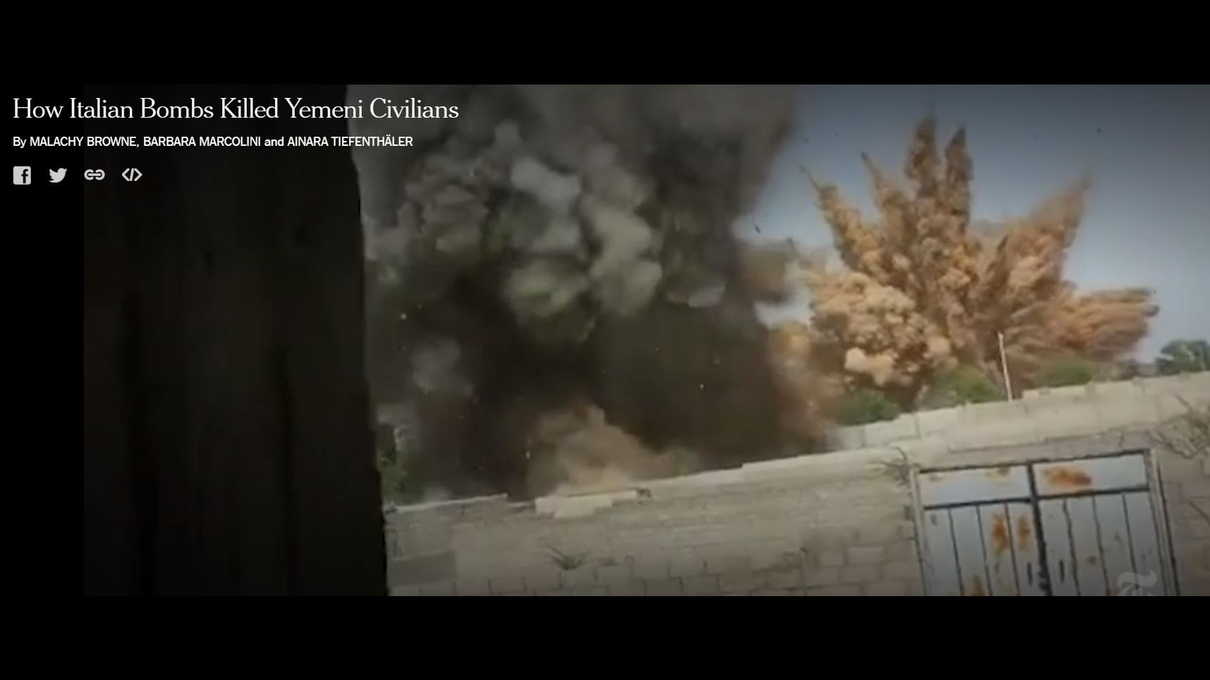 “Come le bombe italiane uccidono gli yemeniti”: l’inchiesta del Nyt | VIDEO
