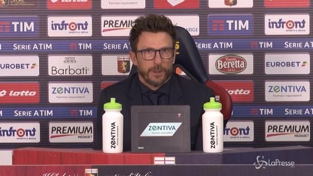 Di Francesco: “De Rossi sa di aver sbagliato. Genoa non ha mai tirato”