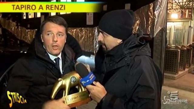 “Striscia la Notizia”, il Tapiro a Matteo Renzi