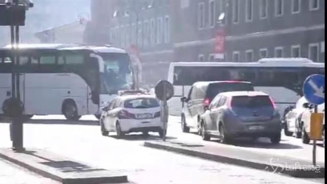 Roma, protesta dei bus turistici