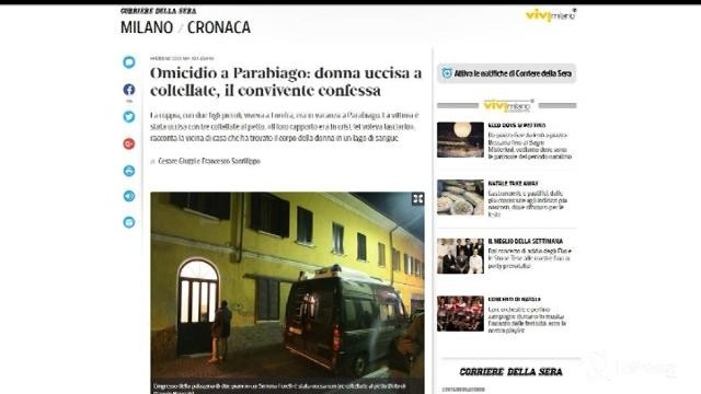 Donna italiana uccisa a coltellate nella sua casa di Parabiago