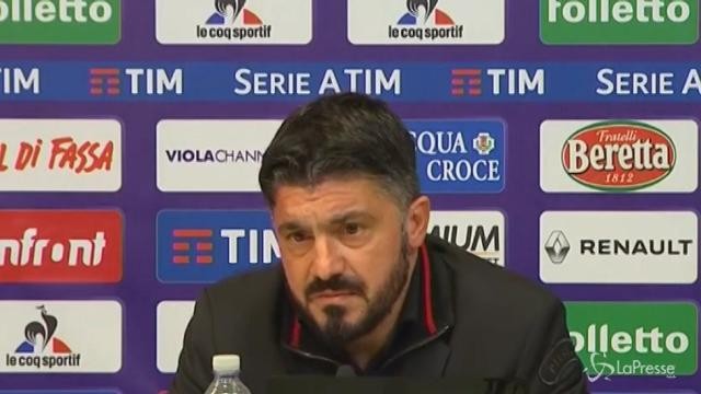 Milan-Fiorentina, Gattuso: “Nel primo tempo non sviluppato bene il gioco”