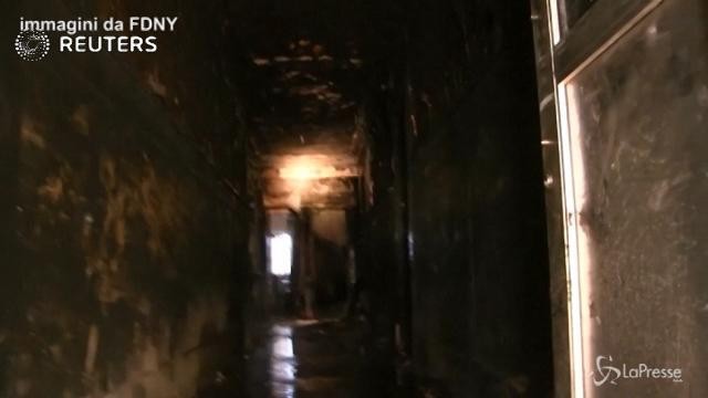 New York, ecco le immagini dell’edificio del Bronx dopo il rogo