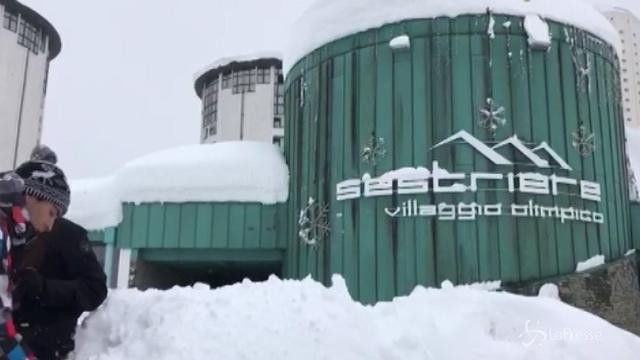 Maltempo, evacuato il Villaggio Olimpico di Sestriere