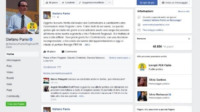 Regionali Lazio, Parisi candidato del centrodestra
