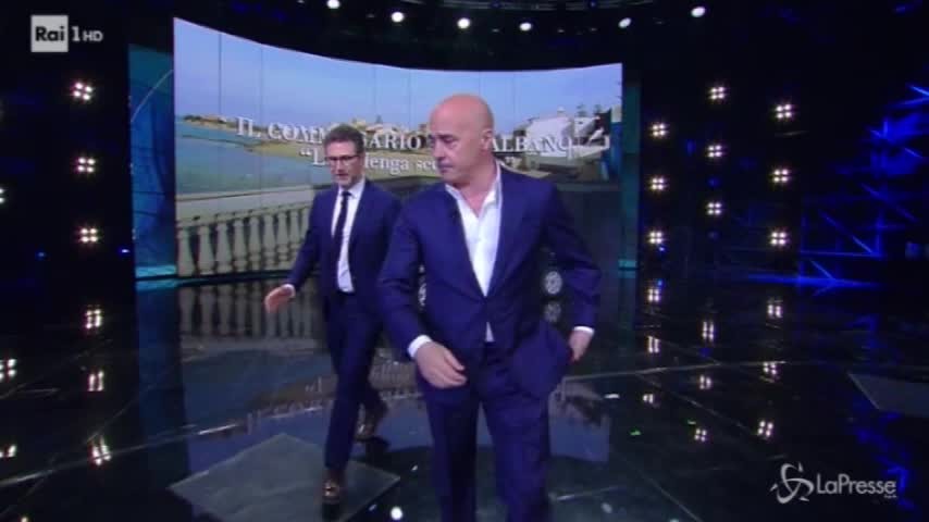 Zingaretti da Fazio e in studio si ricrea una puntata di Montalbano