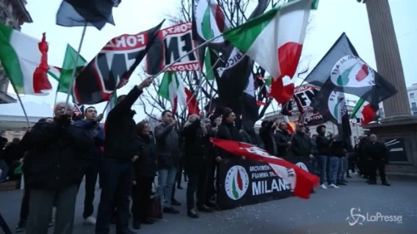 Elezioni: a Milano il comizio di Forza Nuova