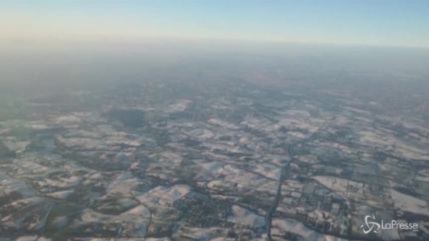 Dintorni di Roma sotto la neve, le suggestive immagini dall’alto
