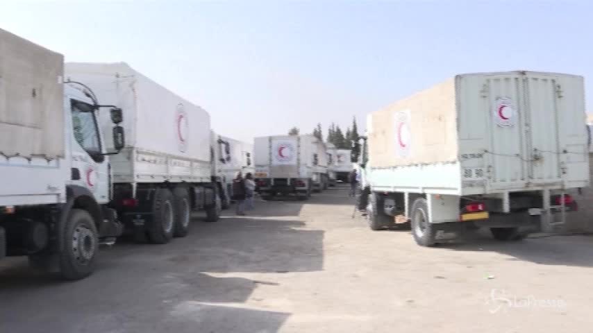 Siria, aiuti umanitari dell’Onu entrano nel Ghouta