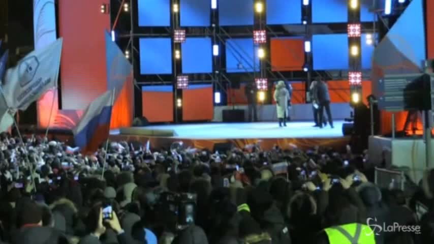 Putin rieletto, bagno di folla in piazza a Mosca