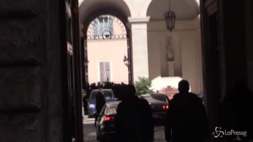 I leader di centrodestra arrivano a Palazzo Grazioli