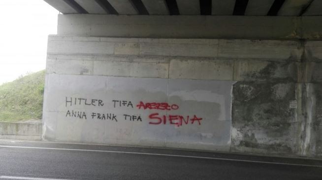 Nuovo sfottò antisemita su Anna Frank in vista derby Siena-Arezzo