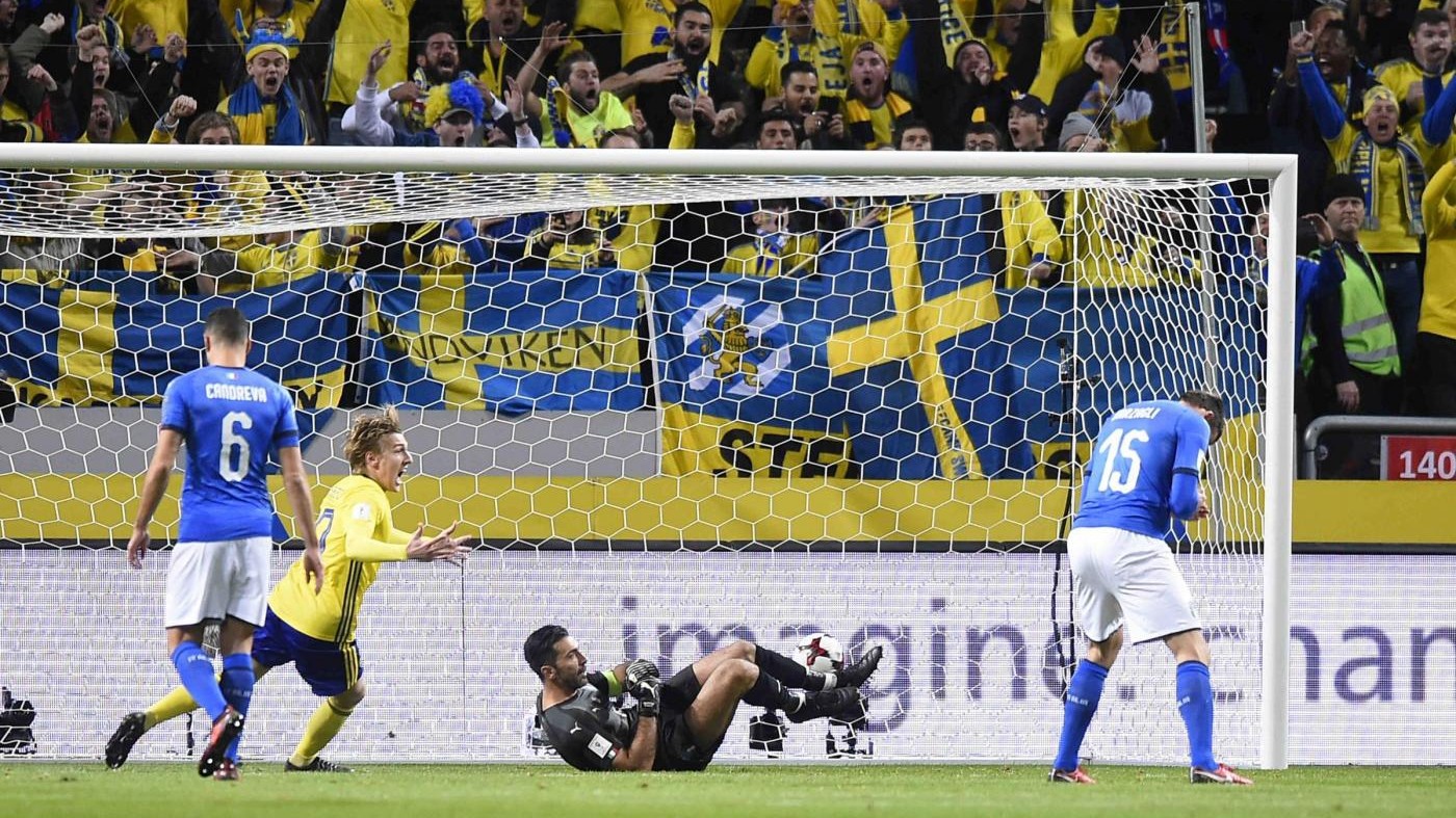 Playoff Mondiali 2018: Italia ko 1-0 in Svezia, Russia più lontana