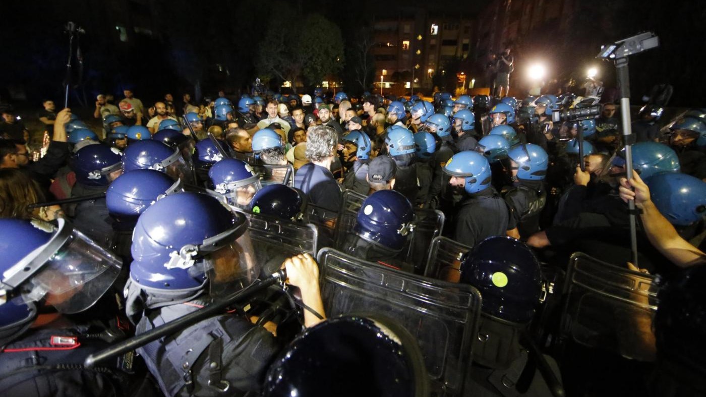 Roma ai Romani, momenti di tensione alla manifestazione di Forza Nuova