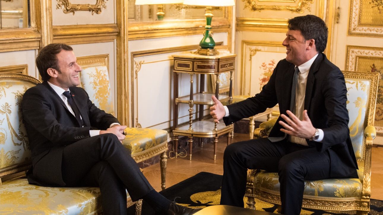 Ue, Renzi da Macron: “Siamo argine per populisti come Salvini e Le Pen”
