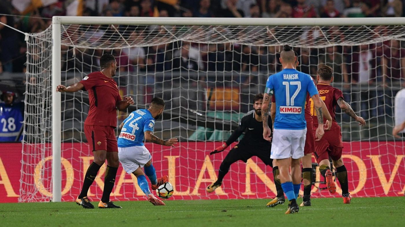 Serie A, Insigne porta il Napoli alla vittoria contro la Roma | Fotoracconto