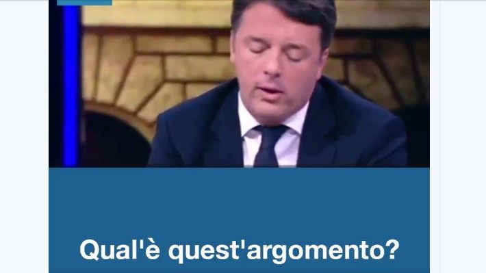 Renzi e quel video su Twitter pieno di strafalcioni