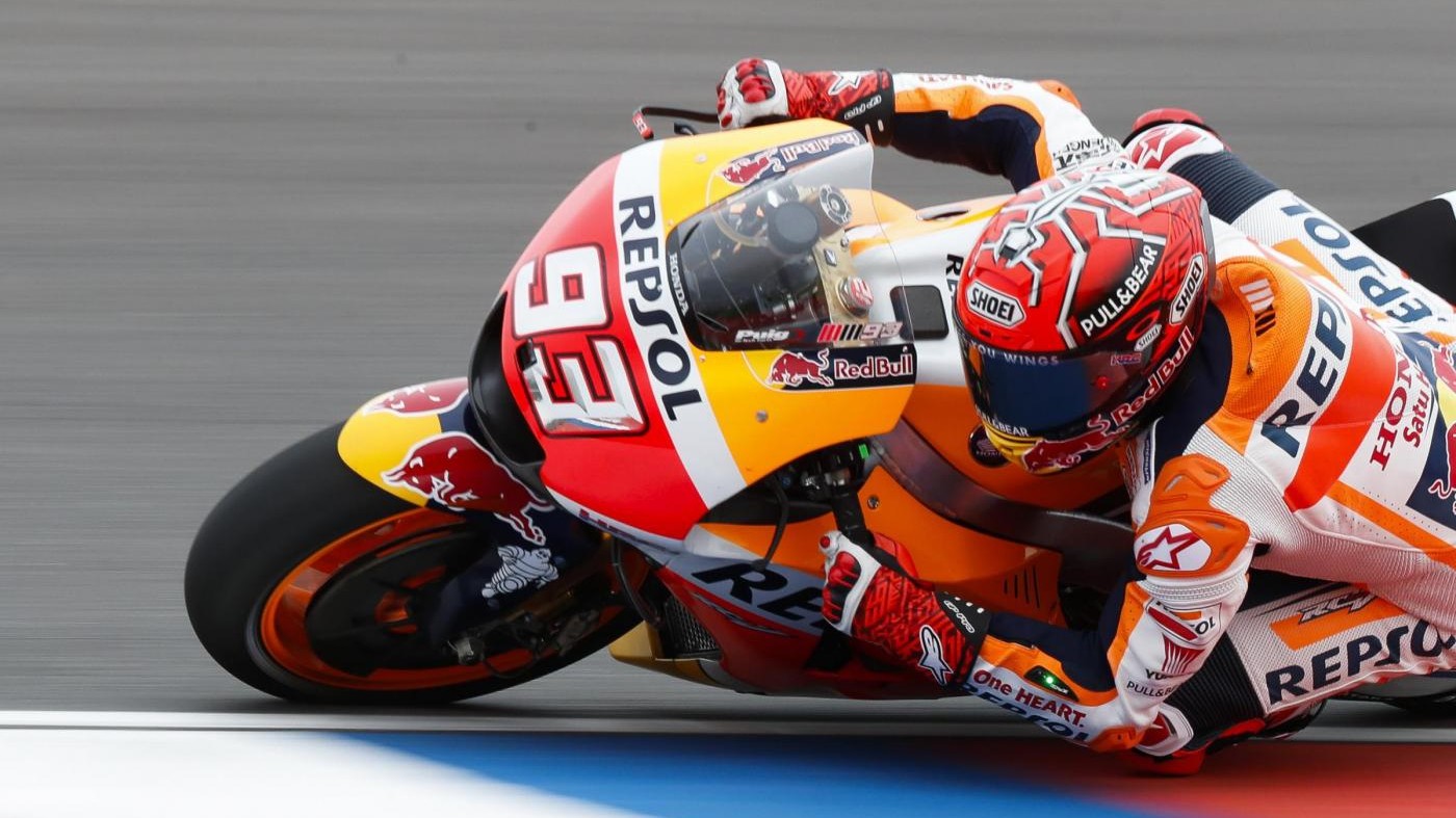 Marquez a forza 5 a Austin. Rossi 2° e in testa al Mondiale