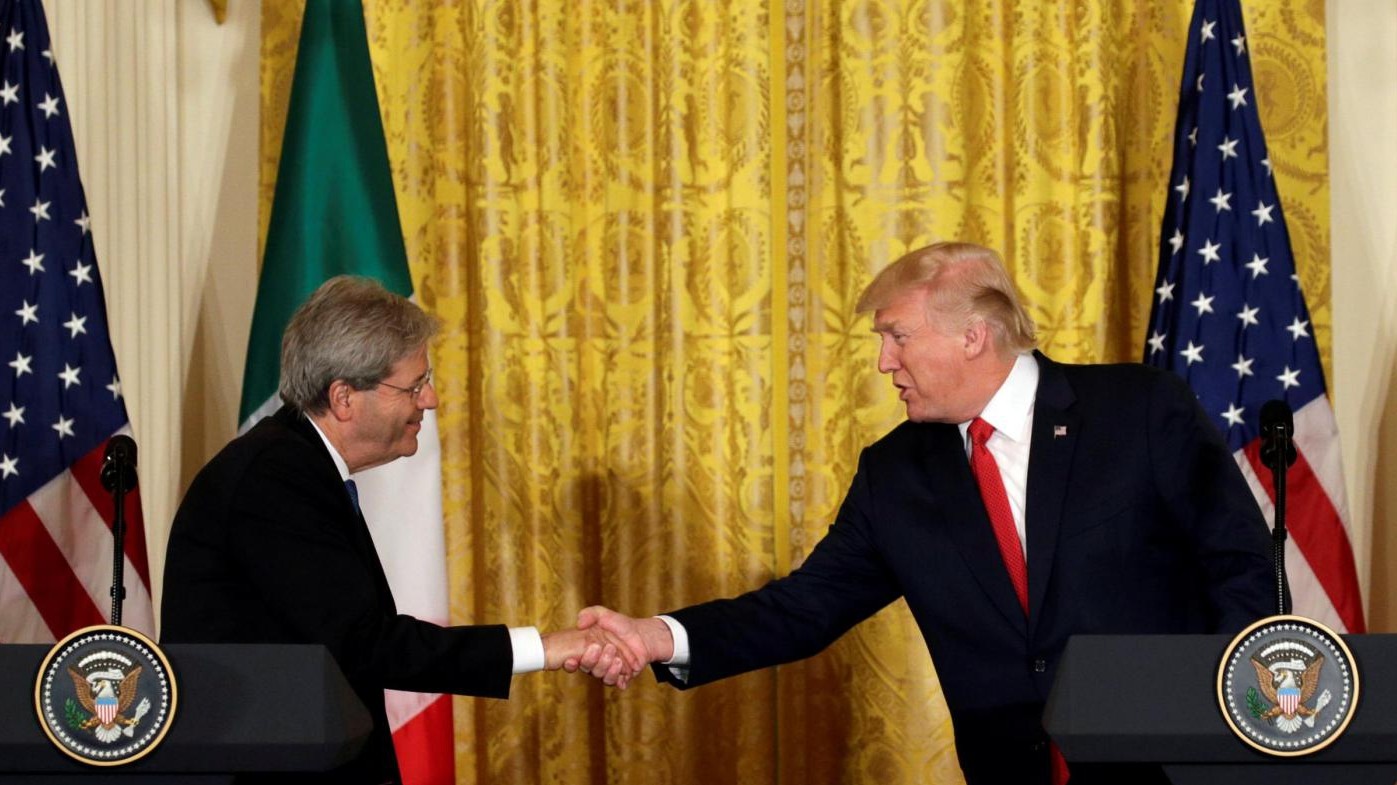 Trump: A Gentiloni ho chiesto di dare più soldi alla Nato. E lo farà