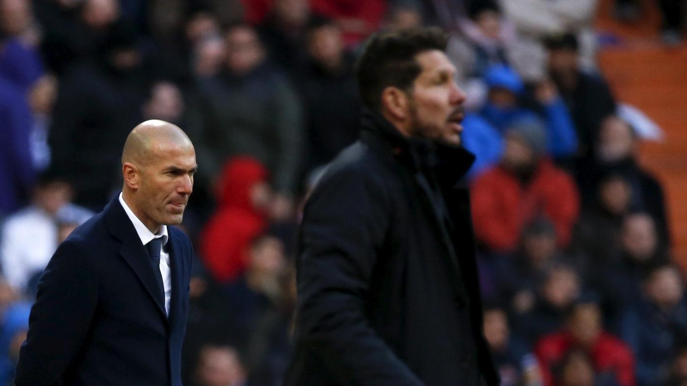 Champions, Real-Atletico primo atto: Simeone sfida ancora Zidane