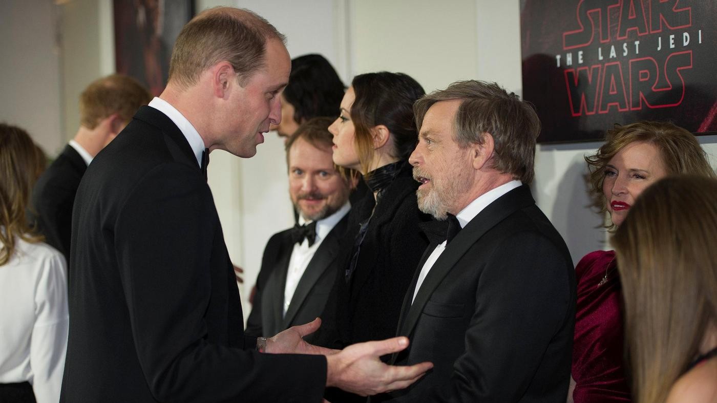 Star Wars, première europea: William e Harry ultimi Jedi