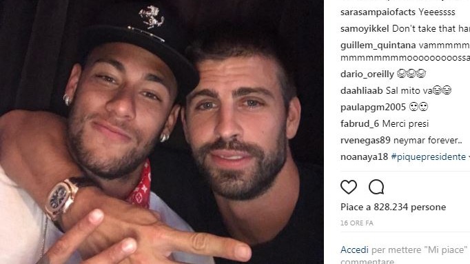 Tormentone Neymar, Piqué scrive ‘resta’ ma la telenovela continua