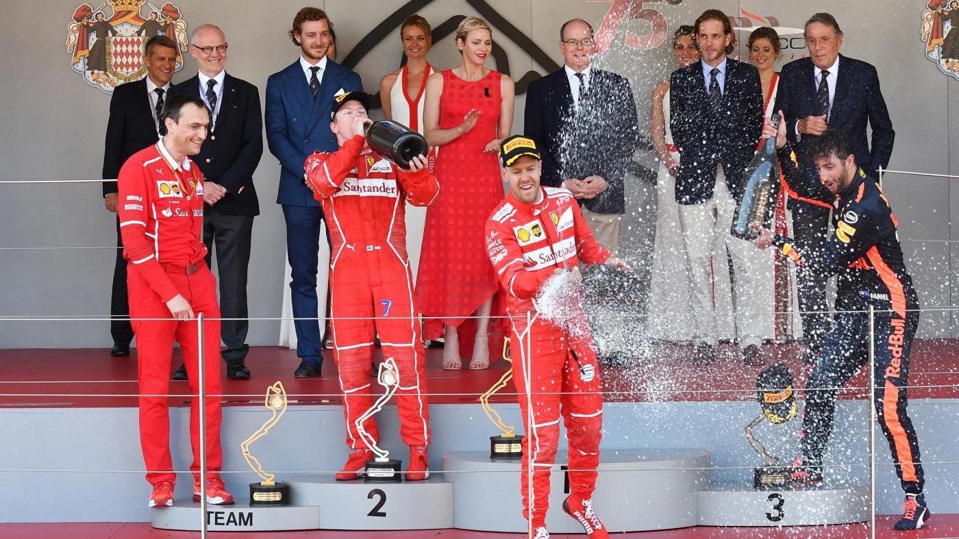 A Montecarlo dominio Ferrari: Vettel precede Raikkonen