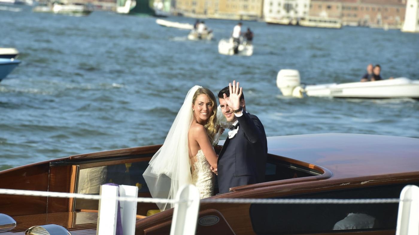 Lo splendido matrimonio tra Morata e Alice a Venezia