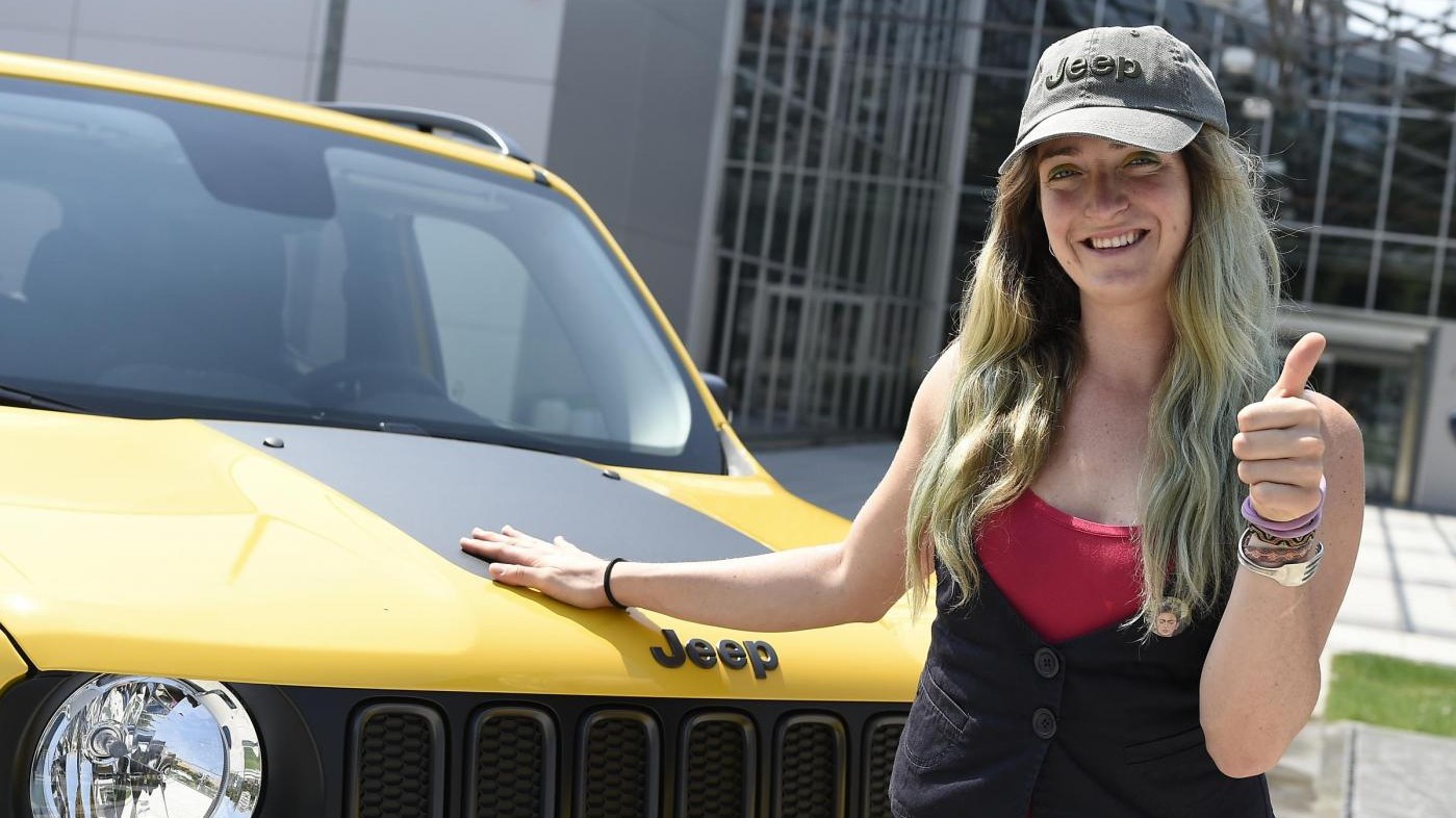 Martina Caironi con la sua nuova Jeep Renegade