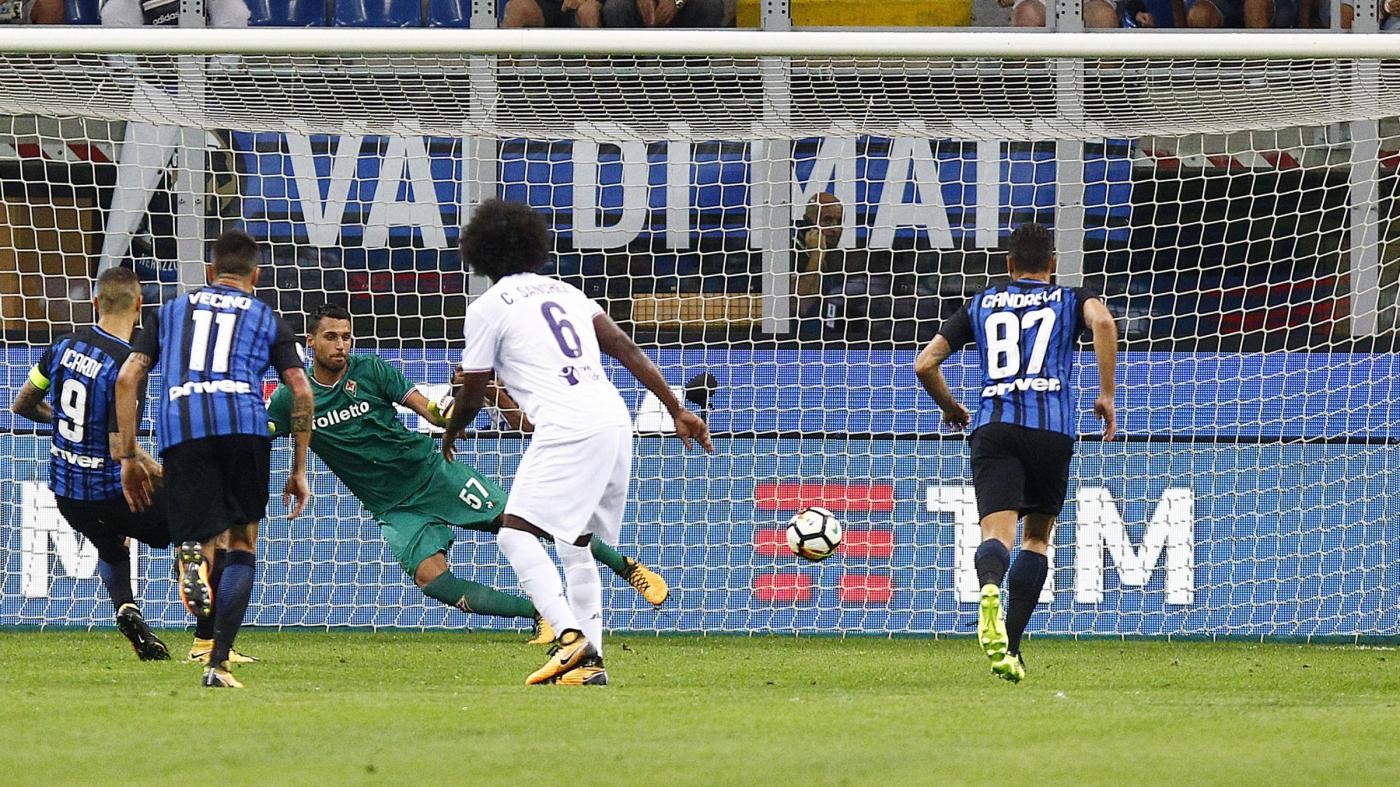 Doppietta di Icardi e gol di Perisic: Inter 3, Fiorentina 0