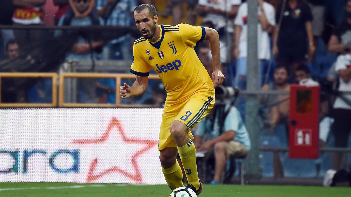 Juventus, per Chiellini trauma distrattivo e stop confermato