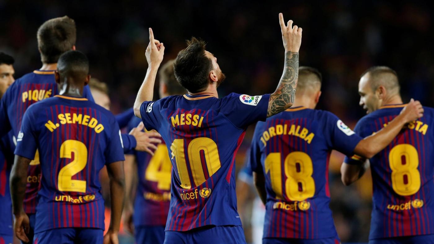 Liga, Barcellona travolge Espanyol 5-0, Juve avvisata
