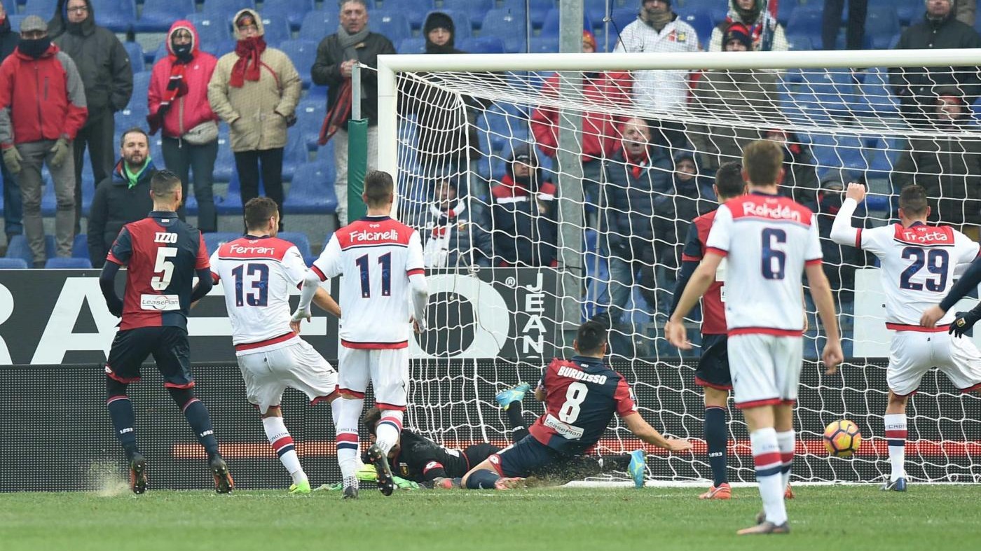 Serie A, il Crotone è vivo, Genoa costretto al 2-2 a Marassi