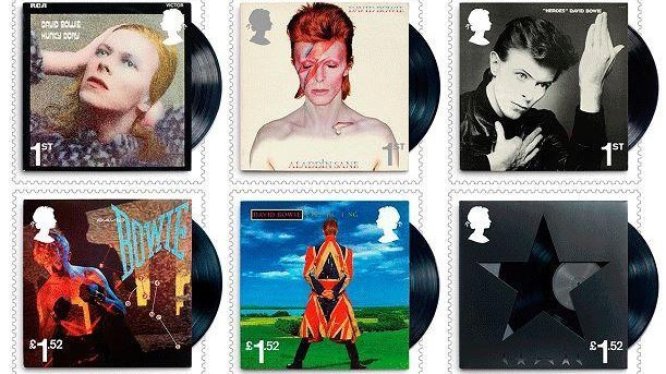 La poste britanniche dedicano dieci francobolli a David Bowie