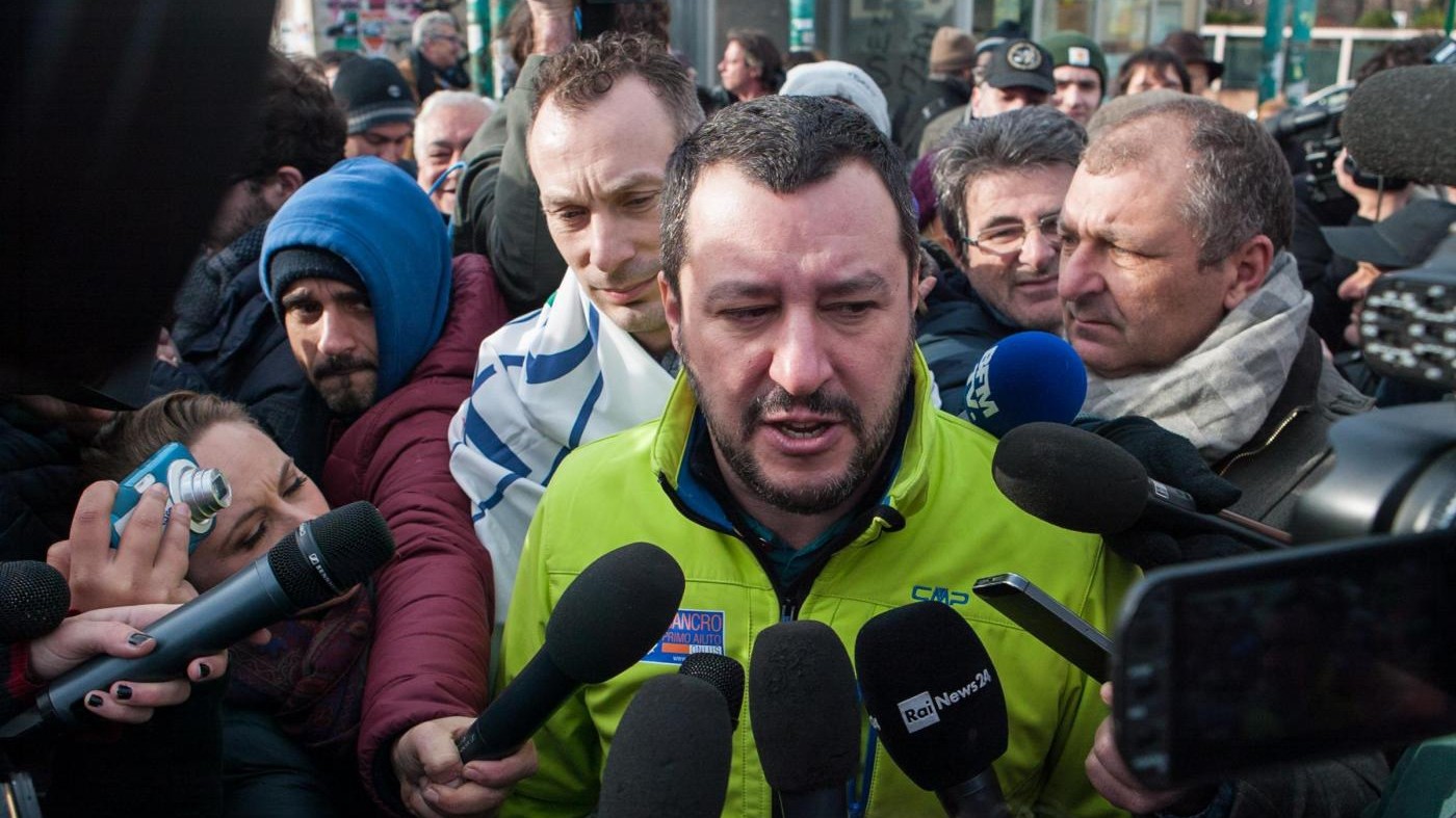 FOTO ‘Stop invasione’: il presidio di Salvini a Sesto