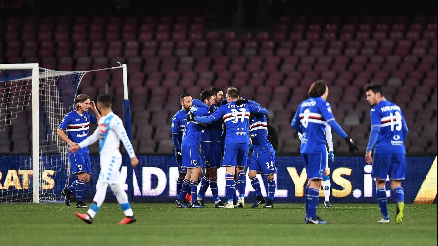 Serie A, il Napoli vince al fotofinish con la Samp