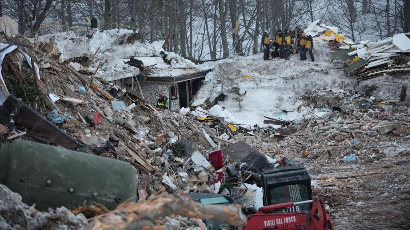 Hotel Rigopiano, una settimana dopo il disastro