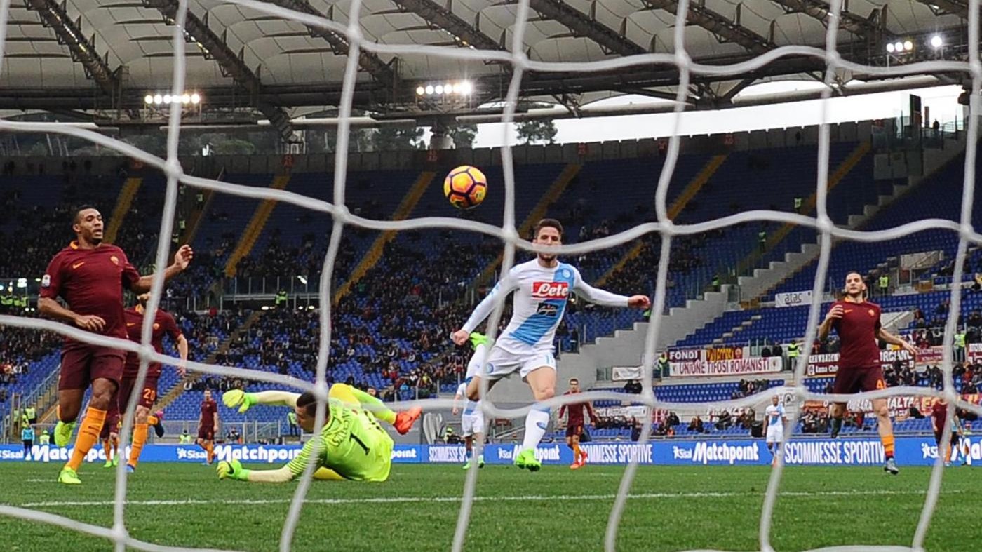 FOTO Il Napoli espugna l’Olimpico: Roma battuta 2-1