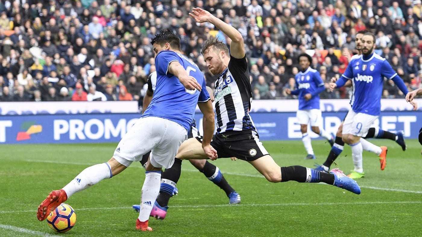 Pari 1-1 a Udine: Bonucci salva la “Vecchia Signora”