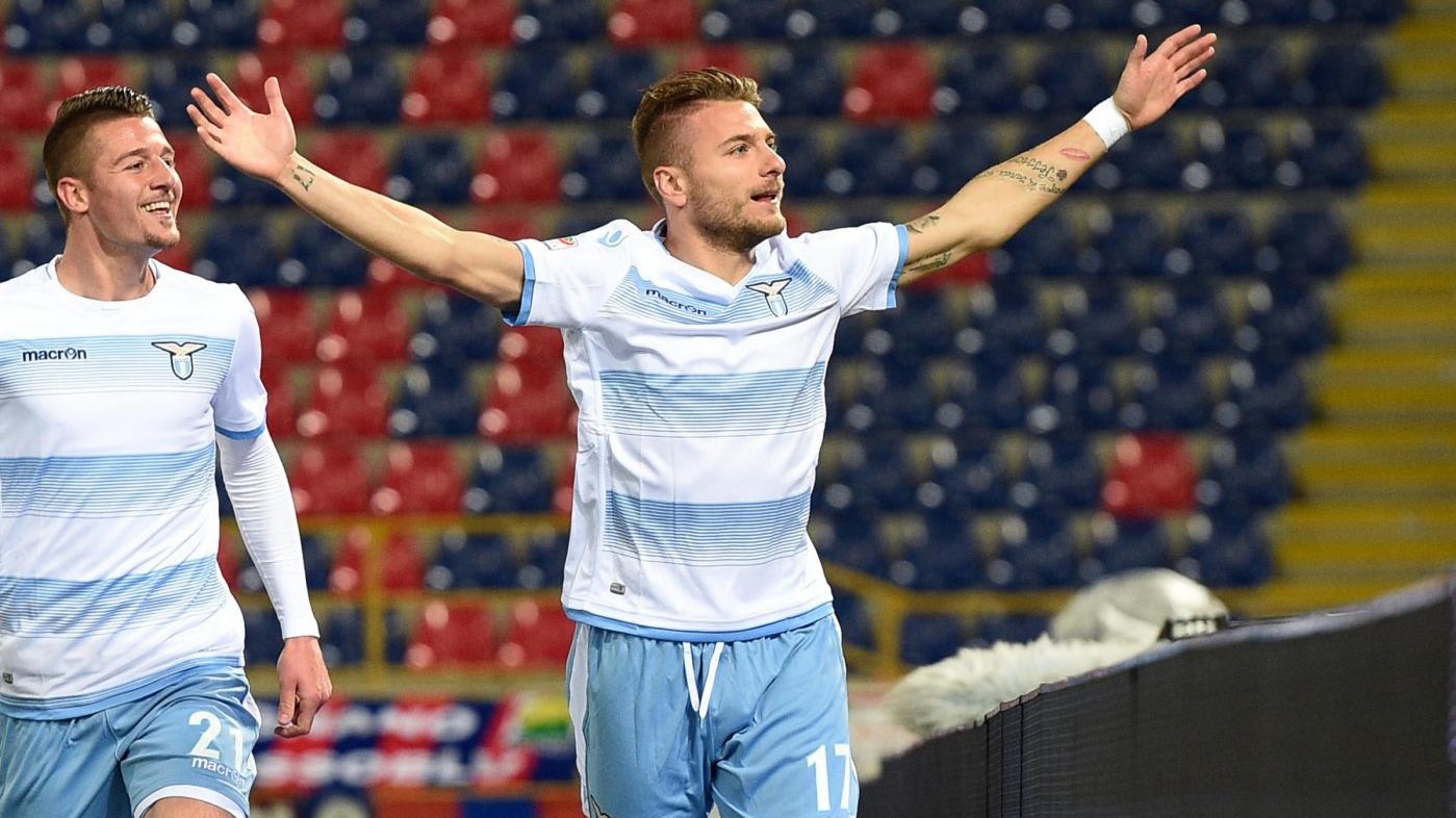 FOTO La doppietta di Immobile fa volare la Lazio a Bologna