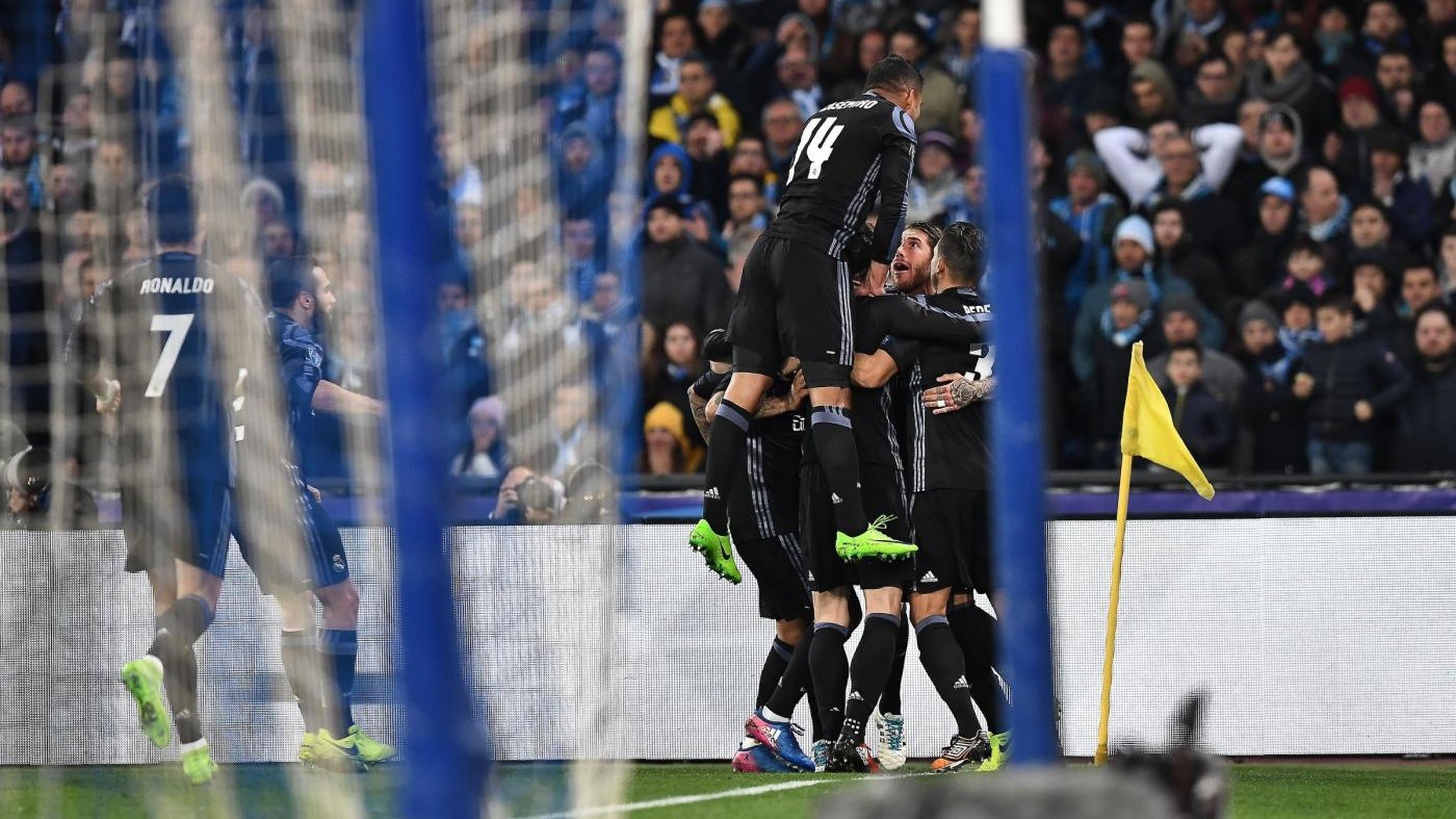 Champions, Napoli fuori: 3-1 Real al San Paolo