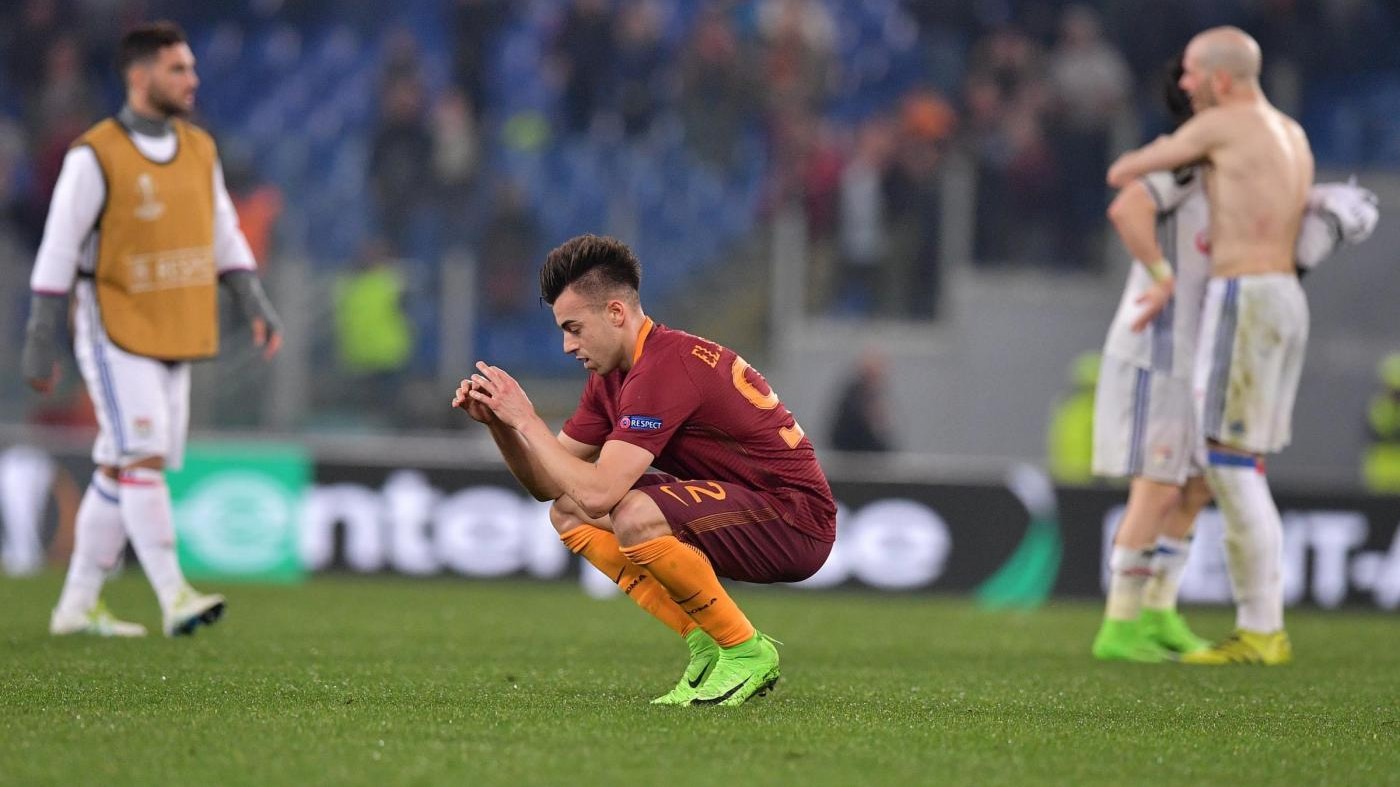 Europa League, Roma fuori: batte 2-1 Lione ma non basta
