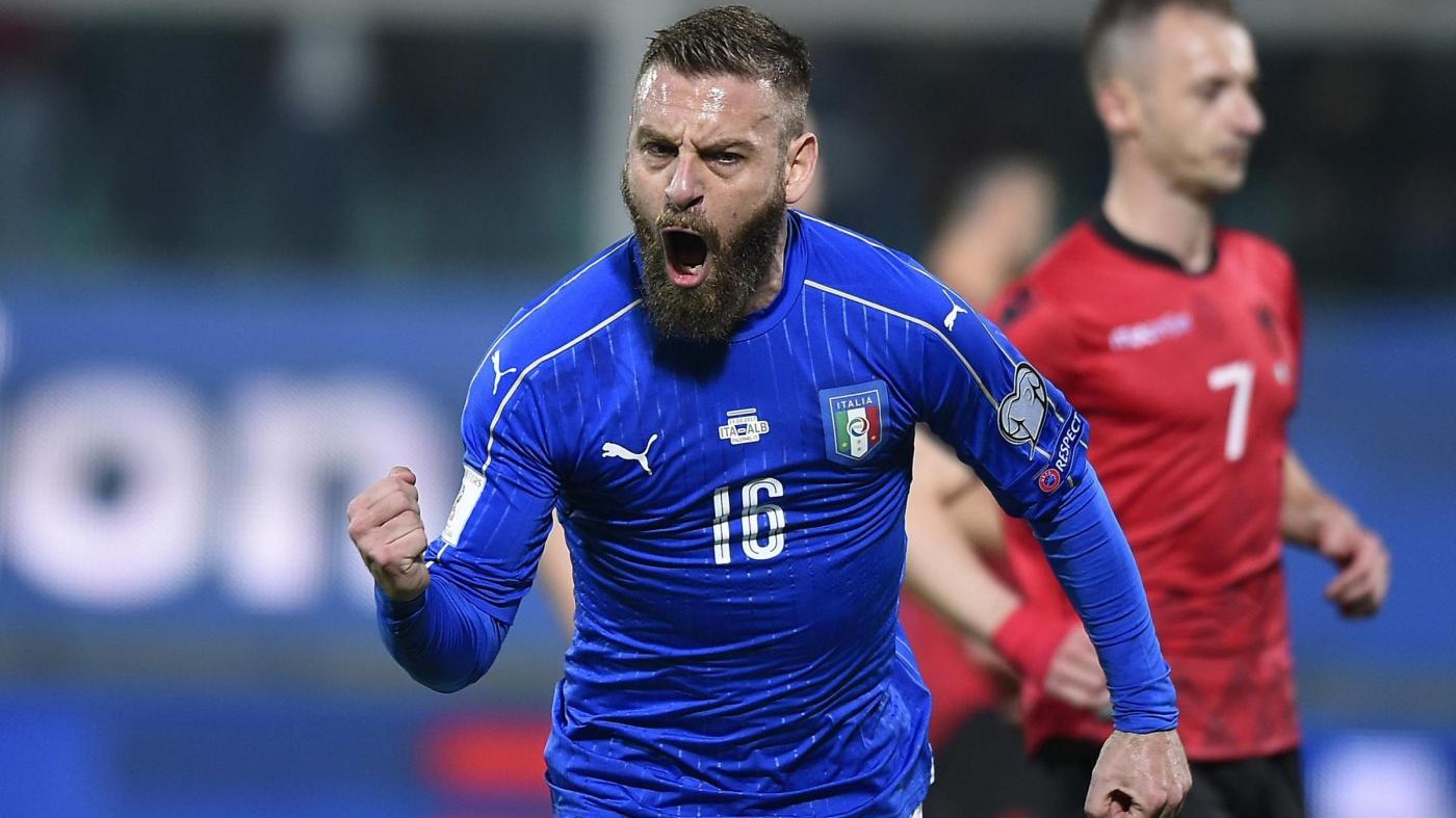 Italia batte Albania 2-0, decidono De Rossi e Immobile