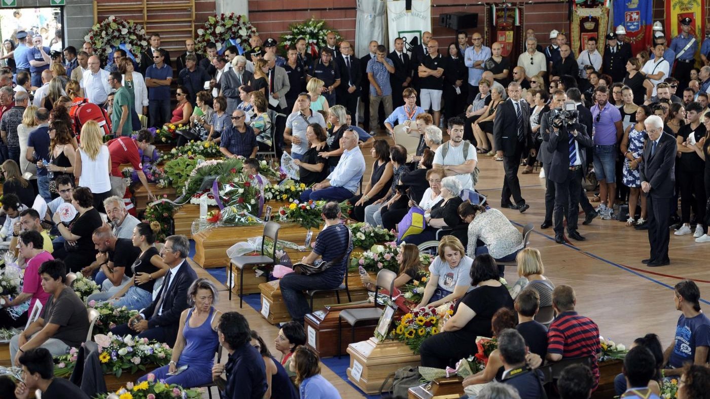 FOTO Terremoto, funerali di Stato ad Ascoli Piceno