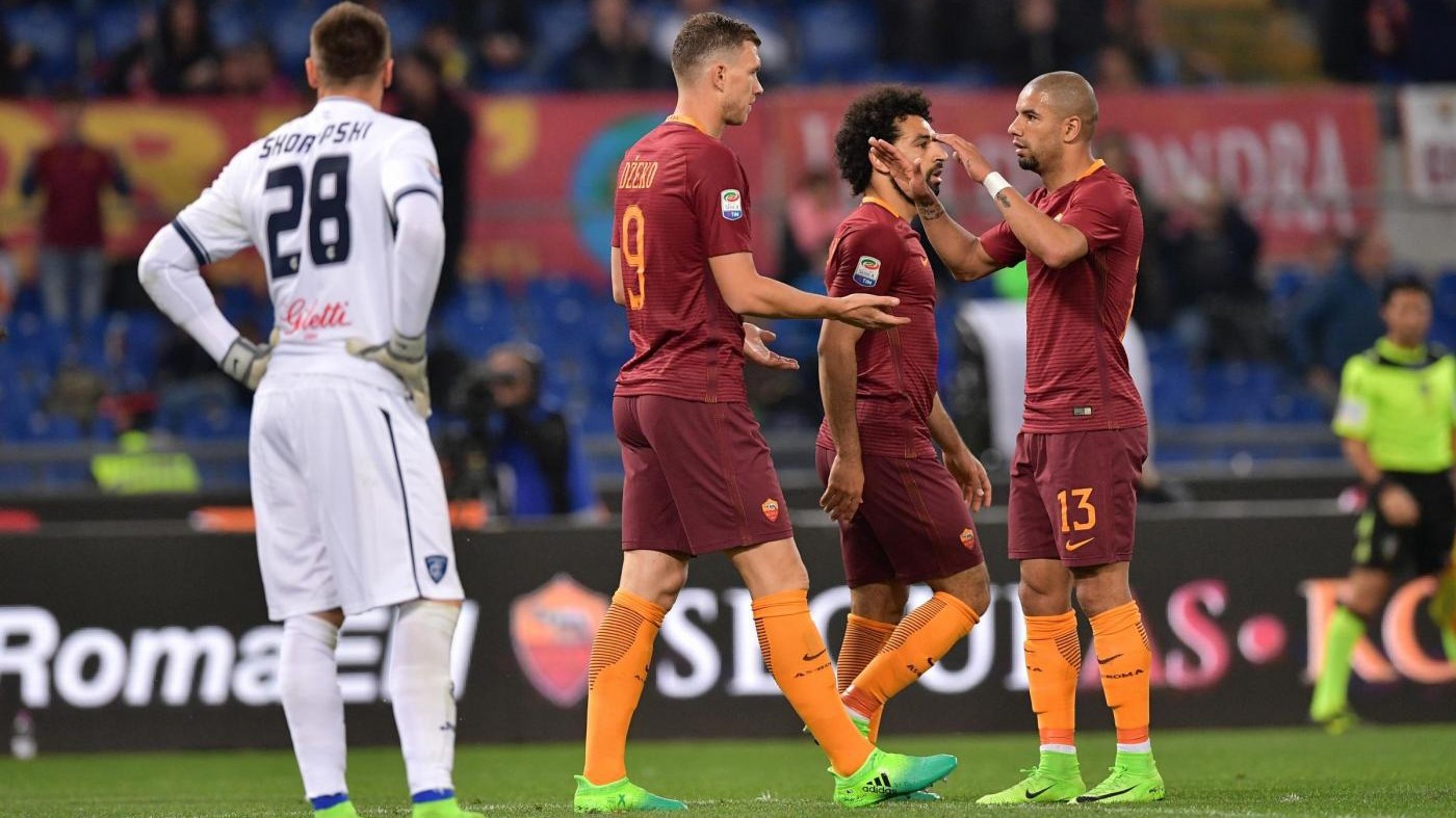 Serie A, doppio Dzeko e la Roma va: Empoli ko 2-0