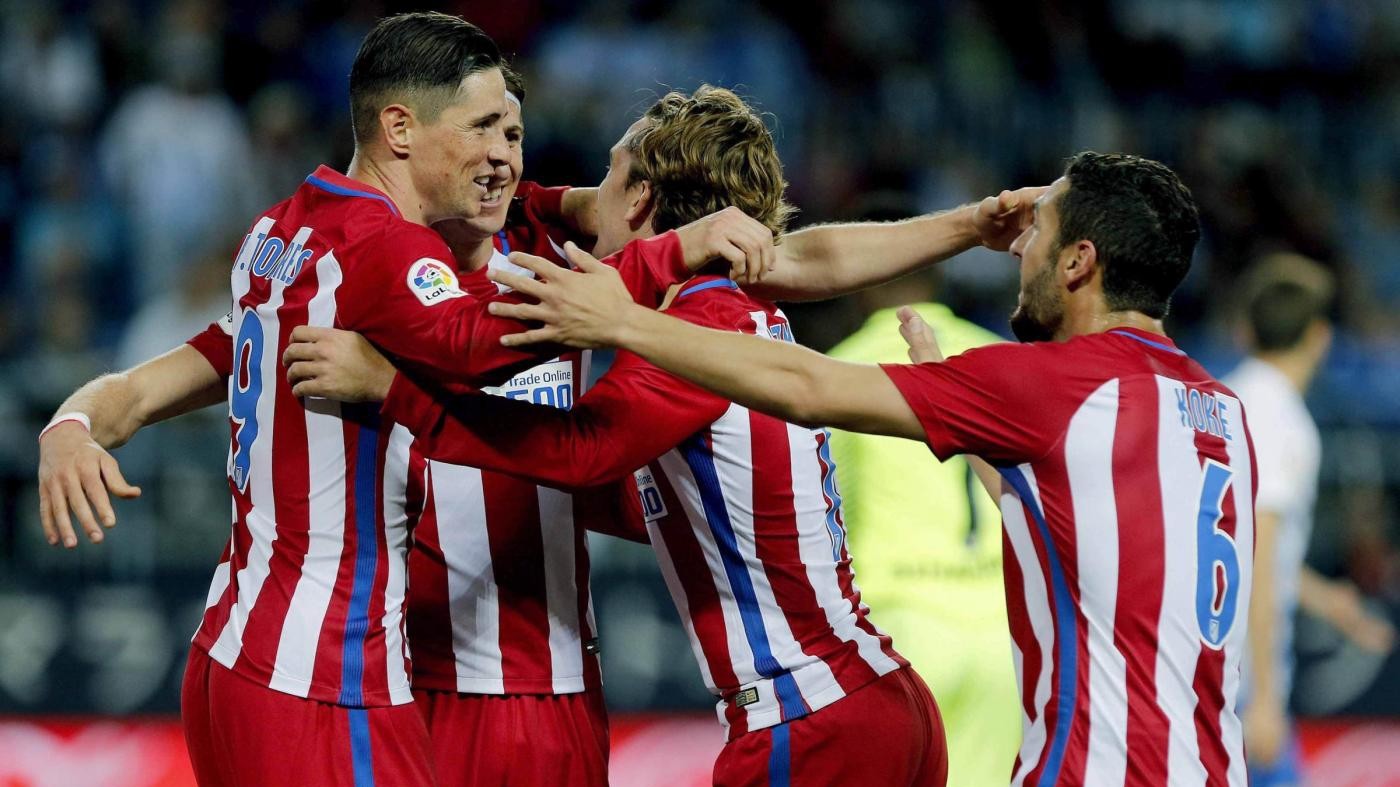 Liga, l’Atletico Madrid batte 2-0 il Malaga e sale al terzo posto