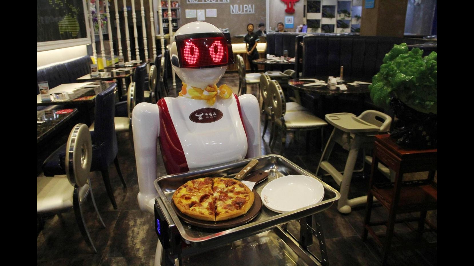 FOTO Gli umani non servono: in Cina i camerieri sono robot