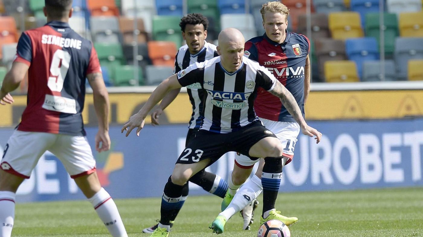 Genoa a picco, tris Udinese al Friuli: Mandorlini a rischio